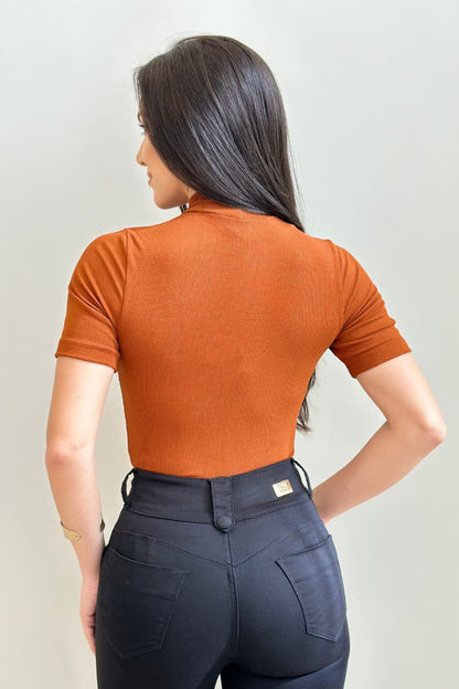 Blusa Fio Tecnológico Resistência ao Pilling Marrom - CH622