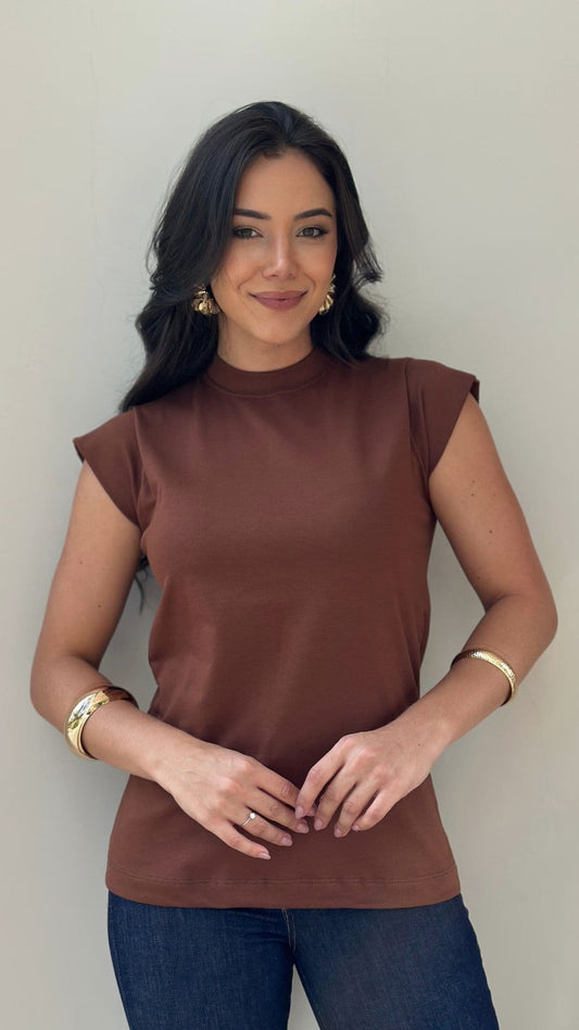 Camiseta Executiva marrom Premium CH55