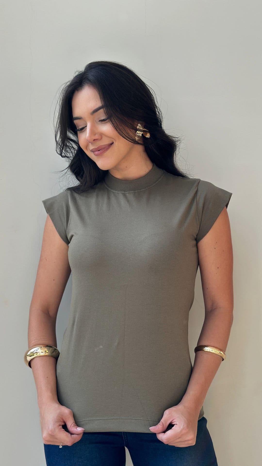 Camiseta Executiva Verde Militar Premium - CH54