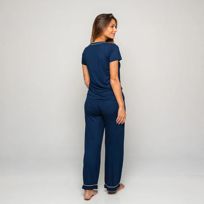 Pijama Feminino Comfty® (Camiseta Manga Curta + Calça)