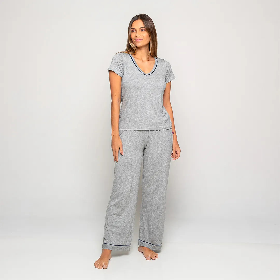 Pijama Feminino Comfty® (Camiseta Manga Curta + Calça)