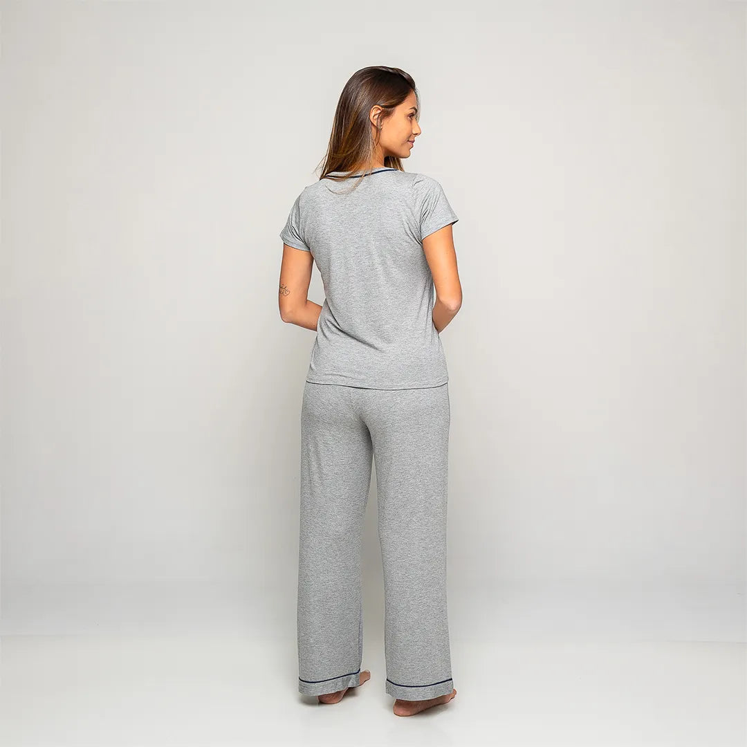 Pijama Feminino Comfty® (Camiseta Manga Curta + Calça)