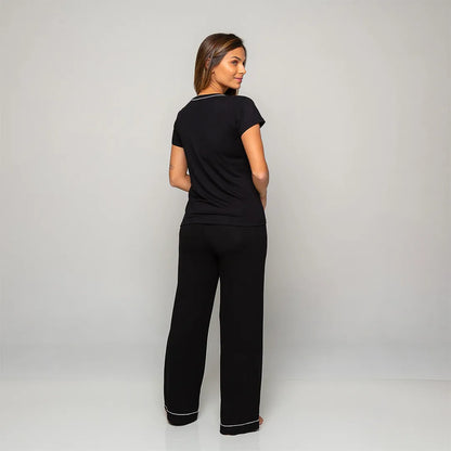 Pijama Feminino Comfty® (Camiseta Manga Curta + Calça)