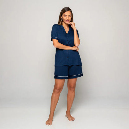 Pijama Feminino Comfty® (Camisa Manga Curta + Short)