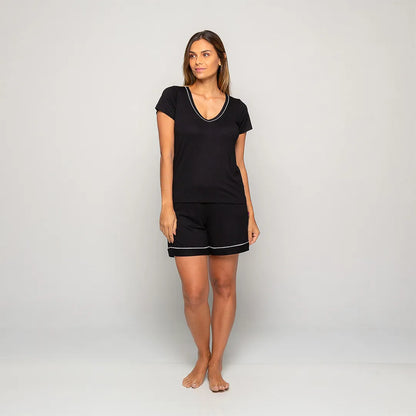 Pijama Feminino Comfty® (Camiseta Manga Curta + Short)