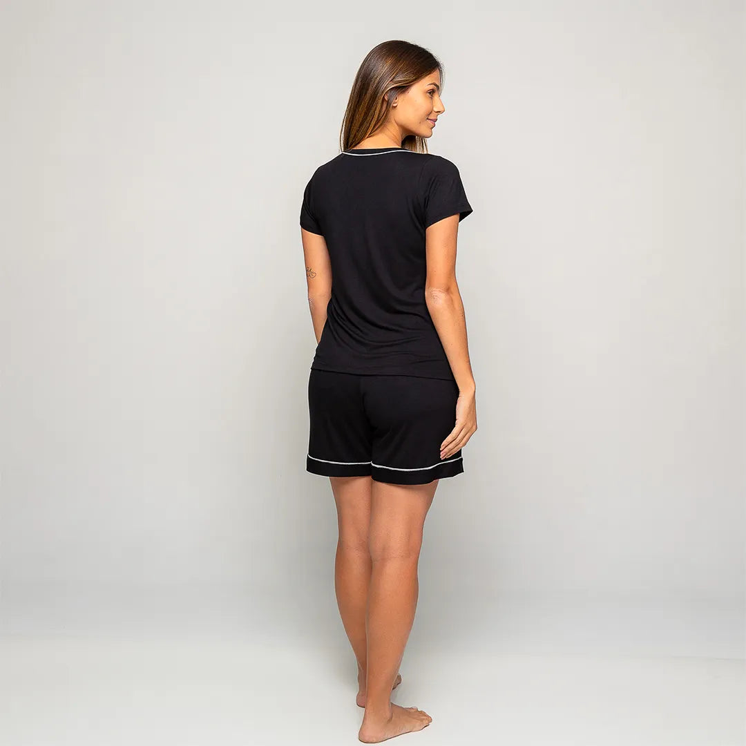 Pijama Feminino Comfty® (Camiseta Manga Curta + Short)