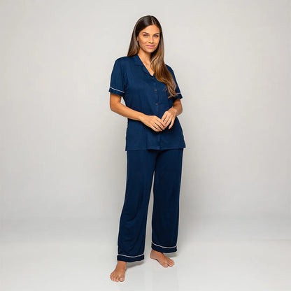 Pijama Feminino Comfty® (Camisa Manga Curta + Calça)