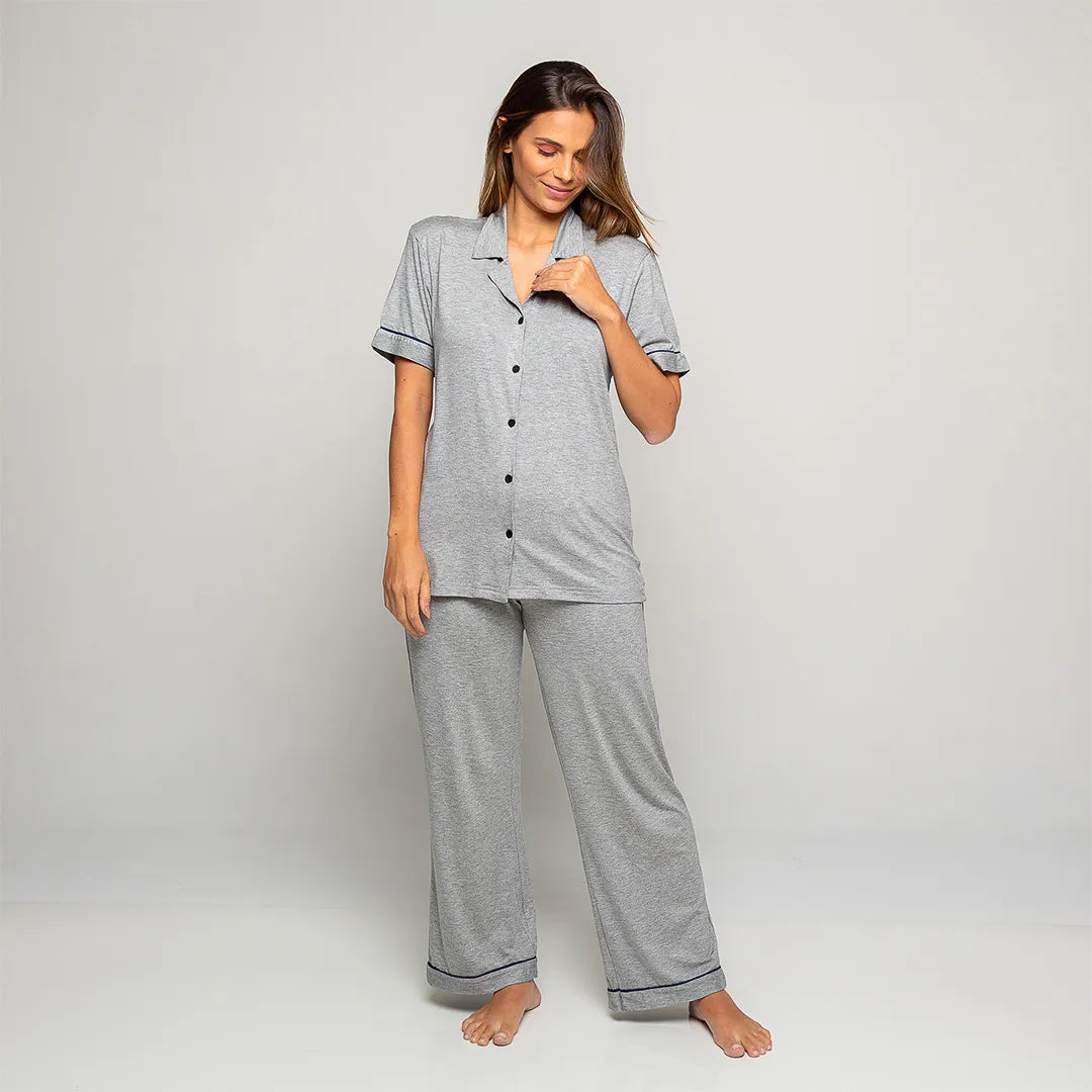 Pijama Feminino Comfty® (Camisa Manga Curta + Calça)