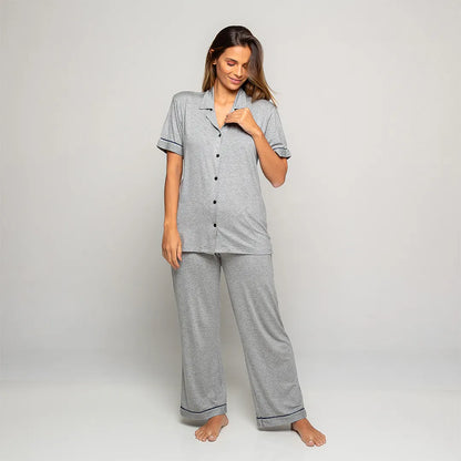 Pijama Feminino Comfty® (Camisa Manga Curta + Calça)