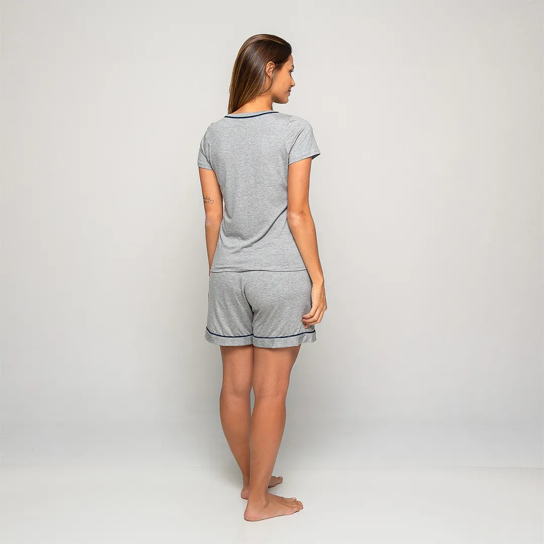 Pijama Feminino Comfty® (Camiseta Manga Curta + Short)