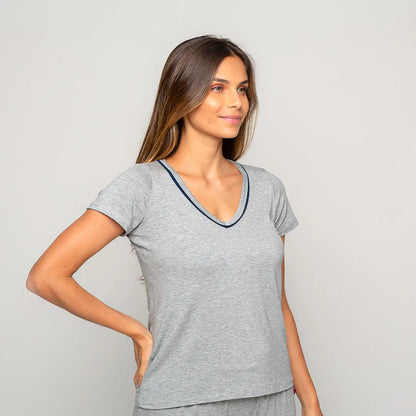 Pijama Feminino Comfty® (Camiseta Manga Curta + Short)