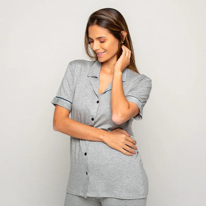 Pijama Feminino Comfty® (Camisa Manga Curta + Short)