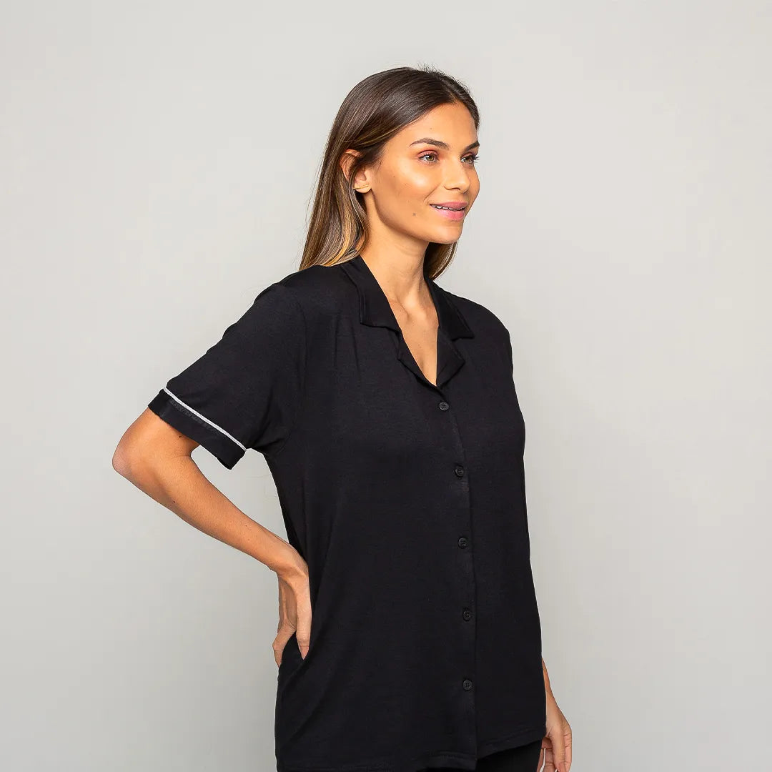 Pijama Feminino Comfty® (Camisa Manga Curta + Short)