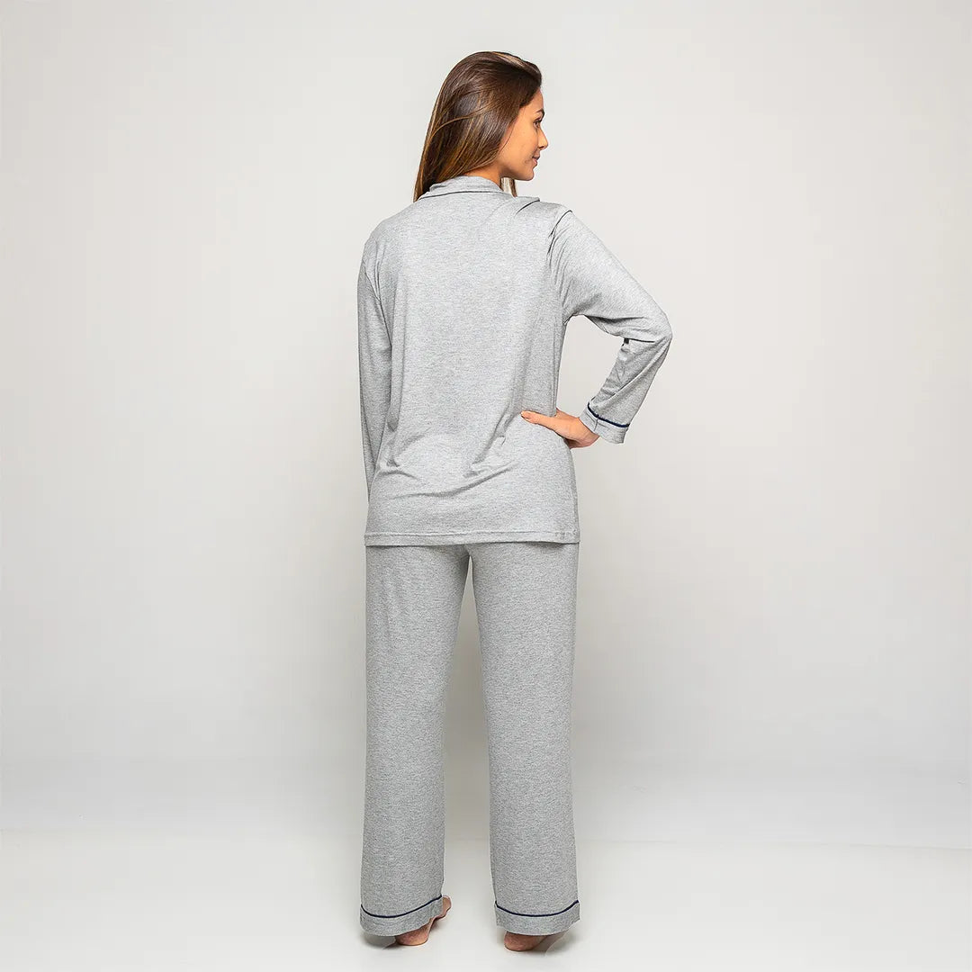 Pijama Feminino Comfty® (Camisa Manga Longa + Calça)