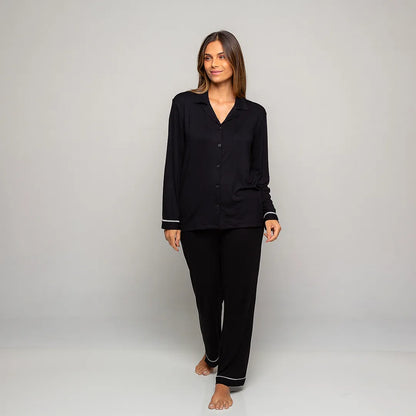 Pijama Feminino Comfty® (Camisa Manga Longa + Calça)