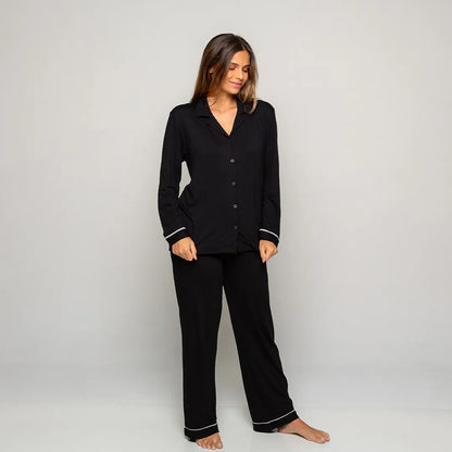 Pijama Feminino Comfty® (Camisa Manga Longa + Calça)
