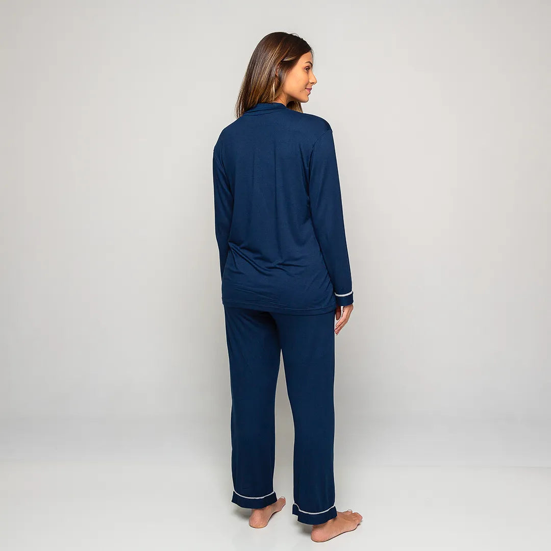 Pijama Feminino Comfty® (Camisa Manga Longa + Calça)