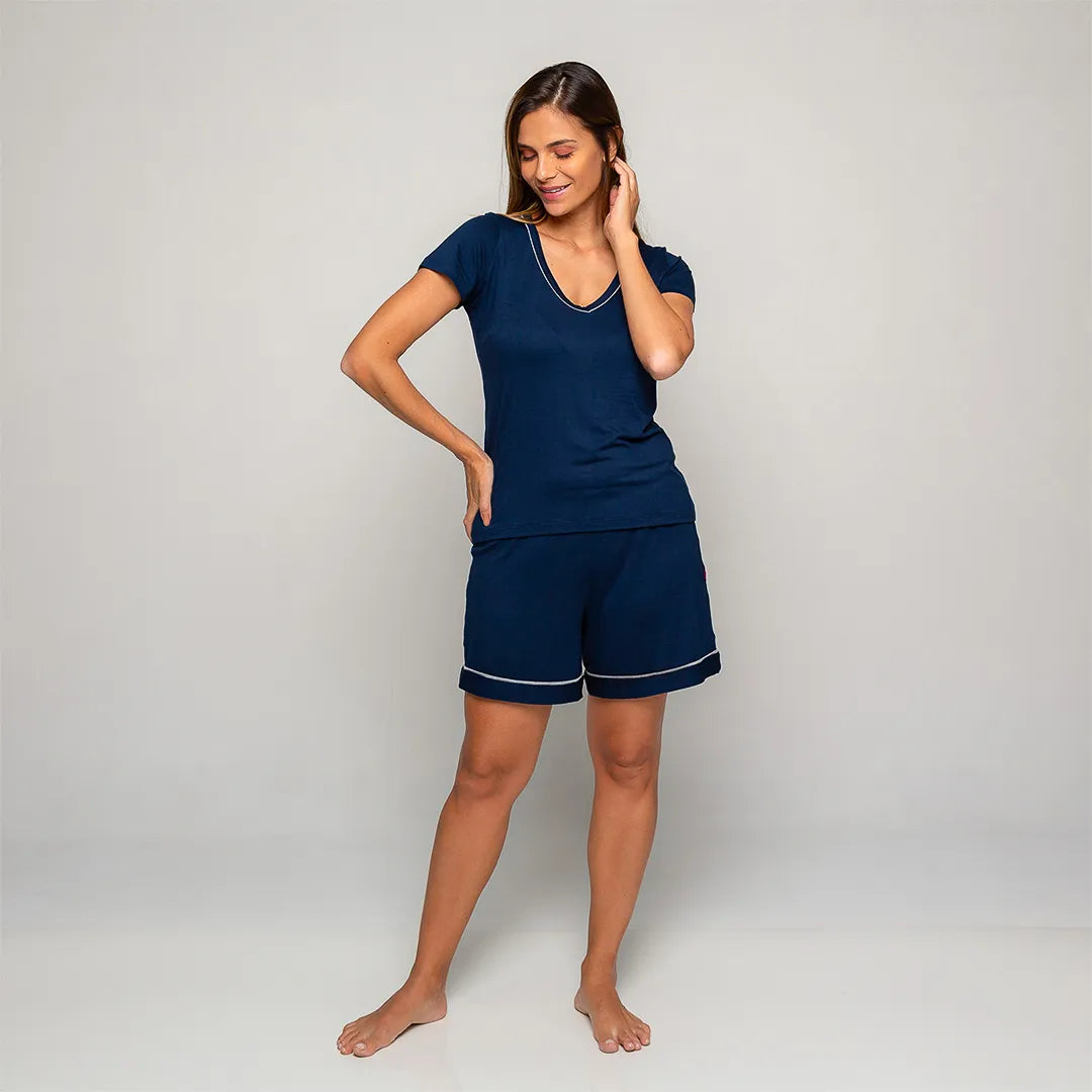 Pijama Feminino Comfty® (Camiseta Manga Curta + Short)