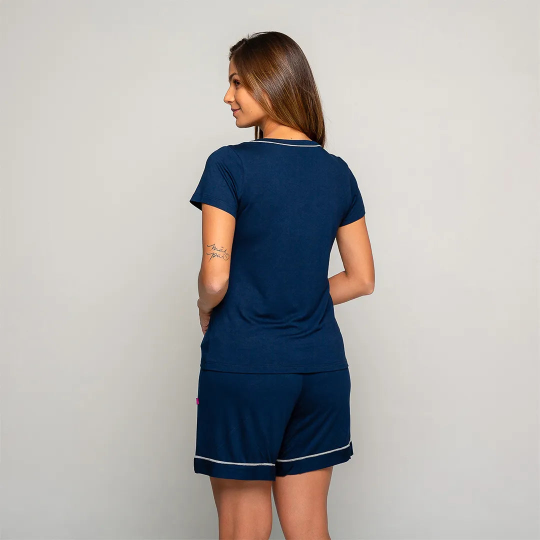 Pijama Feminino Comfty® (Camiseta Manga Curta + Short)