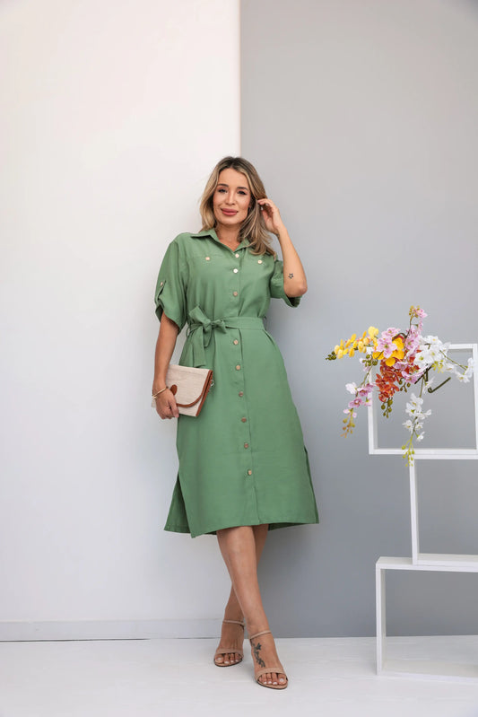 Vestido Capricórnio - Verde Menta